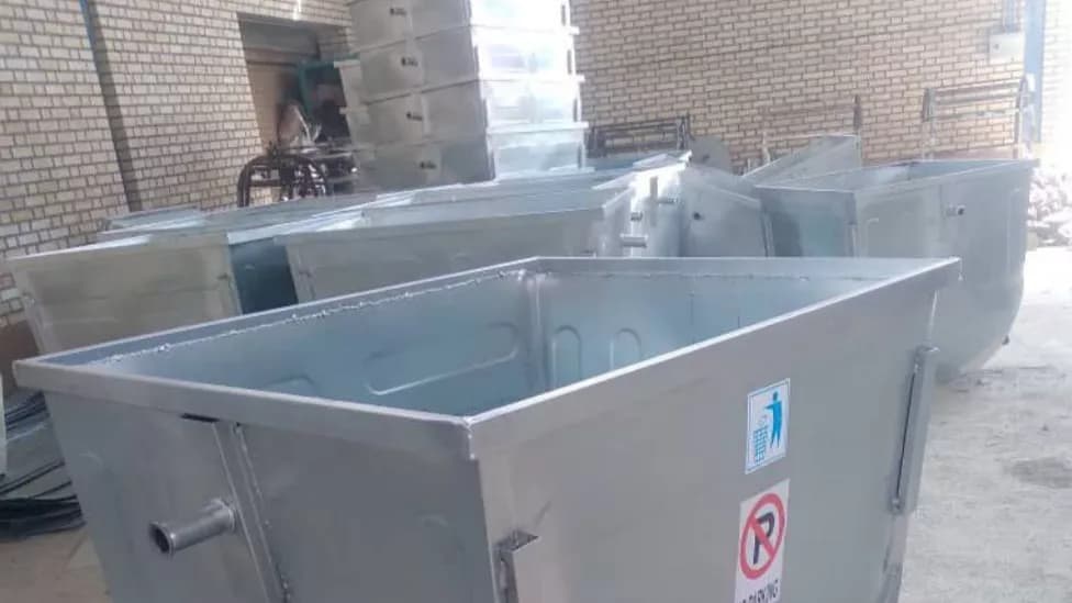 سطل زباله فلزی خیابانی